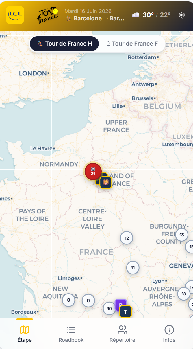 Carte interactive · Tour Homme
